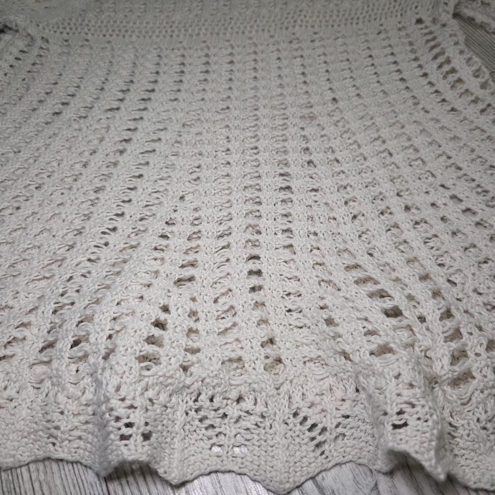 Free People Crochet Bell Sleeve Boho Top Size Large - Picture 4 of 5
